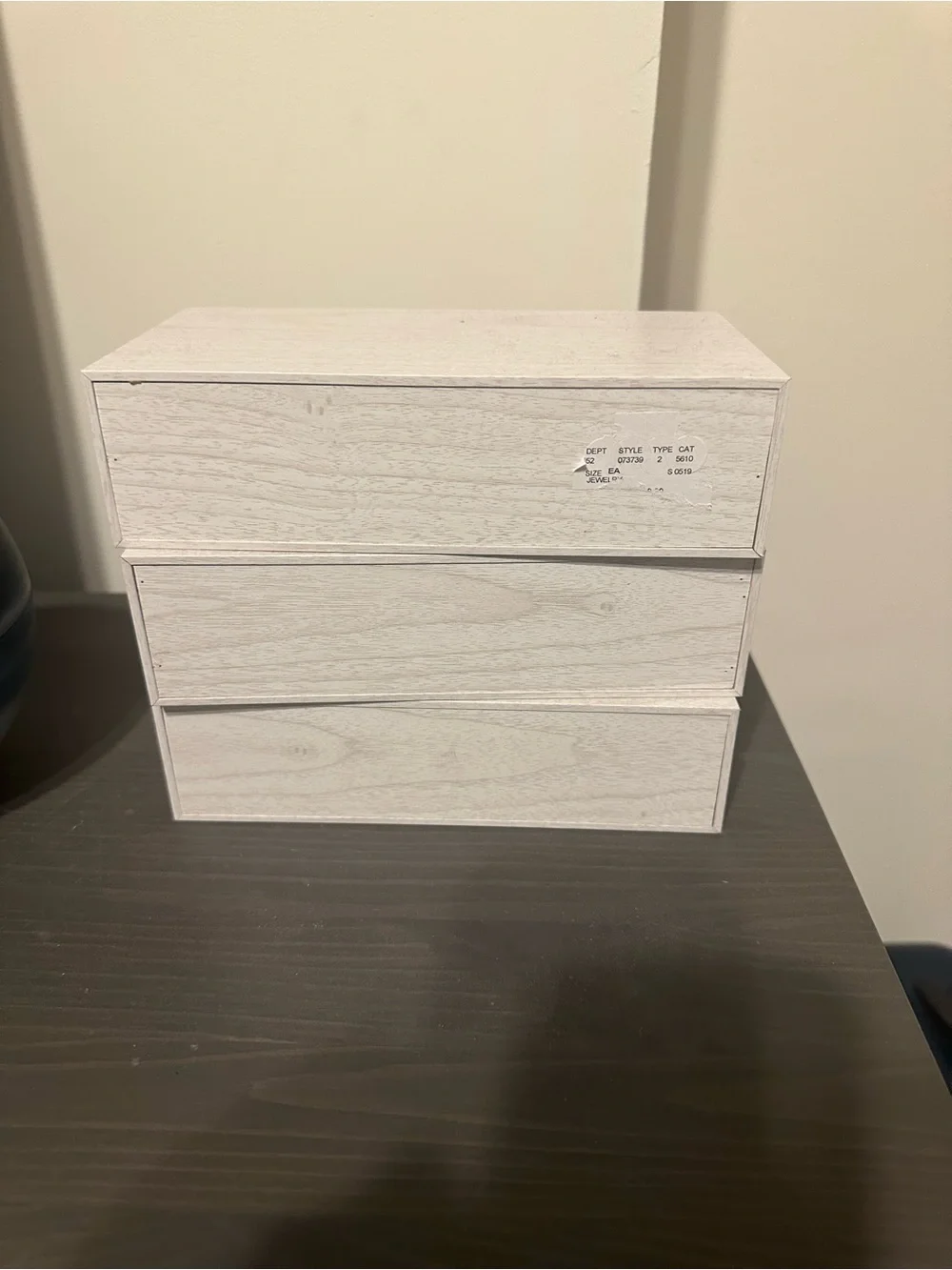 White 3-Drawer Wooden Organizer